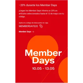 Descuento del 20% en Zalando para miembros.