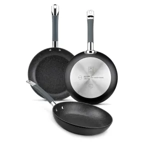 Sartenes BRA Master: set de 3 de aluminio forjado (20, 24, 28 cm)
