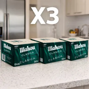 Mahou Clásica 3X Pack 12 Latas 33cl a 5,80€