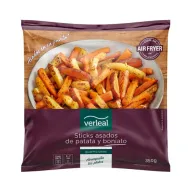 Patata y boniato asados en sticks. AIR FRYER Alcampo