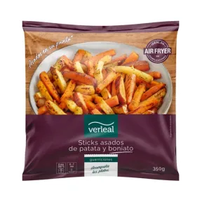 Patata y boniato asados en sticks. AIR FRYER Alcampo