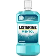 Listerine Mentol 250 ml, enjuague bucal con flúor y protección