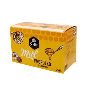 Infusión de Propóleo con Miel - Sabor Naranja - Caja 25 Unidades