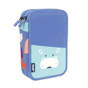Plumier Fun Animals azul de 2 pisos MILAN