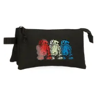 Estuche Triple de Poliéster R2D2 de Star Wars, Negro