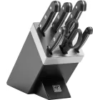 Bloque de cuchillos ZWILLING de 7 piezas, acero inoxidable negro