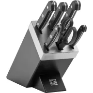 Bloque de cuchillos ZWILLING de 7 piezas, acero inoxidable negro