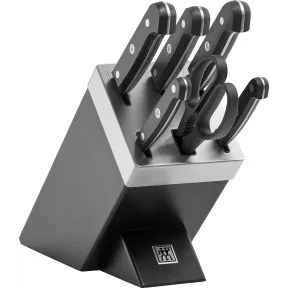 Bloque de cuchillos ZWILLING de 7 piezas, acero inoxidable negro