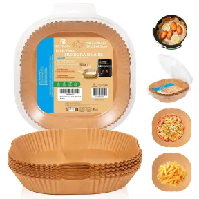 Moldes Cuadrados para Freidora de Aire 20-24 cm, 100 Unidades