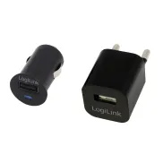 Set de Cargador USB LogiLink PA0076, 220V y 12V