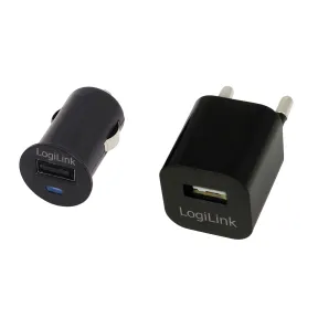 Set de Cargador USB LogiLink PA0076, 220V y 12V