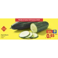Pepinos de Almería en Lidl