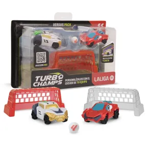 Coches Rojo vs Blanco LaLiga con porterías