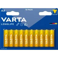 Pilas AA Mignon LR06 Varta Longlife Power - 10 unidades
