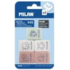 Gomas Rectangulares Infantiles 5 g en Blíster 445 MILAN
