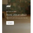Descuento de 20% en 1 y 25% en 2 unidades de Lego