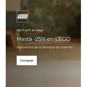 Descuento de 20% en 1 y 25% en 2 unidades de Lego