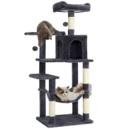 Torre para Gatos Feandrea con 4 Postes y Hamaca