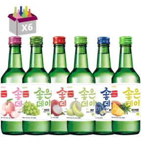 Pack de 6 Soju Coreano de Frutas - 6 Sabores Sabrosos