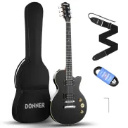 Kit de Guitarra Eléctrica LP de 39" Donner DLP-124B negra
