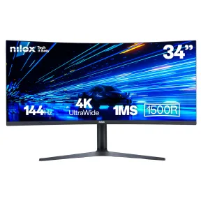 Monitor Curvo Nilox NXM344KD11, 34" UWQHD, 144Hz, G-SYNC