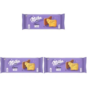 Galletas Milka Choco Moo con Chocolate de Leche, 120g (Pack 3)