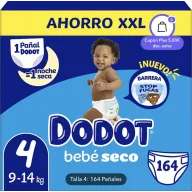 Dodot talla 4 - 164 pañales secos a solo 0.25€ cada uno