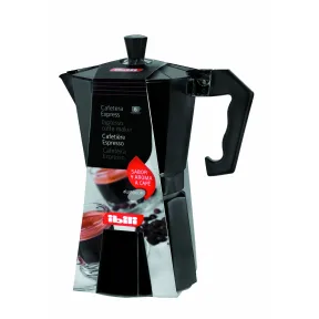 Cafetera Express Negra IBILI 612203 para 3 tazas.