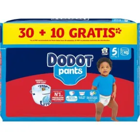 Pañales Dodot Pants Talla 5 12-17 Kg 40 Unidades