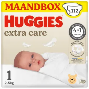 Pañales Huggies Baby Extra Care Talla 1, 224 unidades