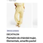 Pantalón de chándal mujer Elementals amarillo pastel y blanco