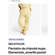 Pantalón de chándal mujer Elementals amarillo pastel y blanco