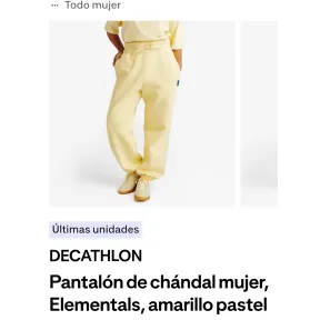 Pantalón de chándal mujer Elementals amarillo pastel y blanco