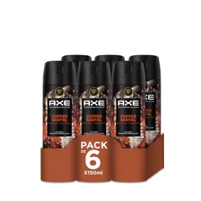 Desodorante en aerosol Axe Copper Santal para hombre 6 x 150ml