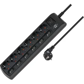 Regleta de enchufes Brennenstuhl con 6 tomas y 2m de cable