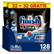 Lavavajillas Finish Powerball Ultimate, 128 pastillas 2x64