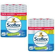 Papel Higiénico Megarollo Scottex, 96 Rollos en Total