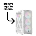 Garrison Tempest ATX Blanca con Cristal Templado y ARGB