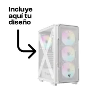 Garrison Tempest ATX Blanca con Cristal Templado y ARGB