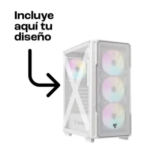 Garrison Tempest ATX Blanca con Cristal Templado y ARGB