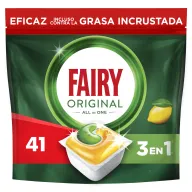 Cápsulas de Lavavajillas Fairy Limón Original, 41 Unidades