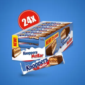 Barritas de chocolate y avellanas Knoppers Nutbar 24 unidades