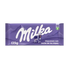 Chocolate con Leche de los Alpes Milka, 125 g