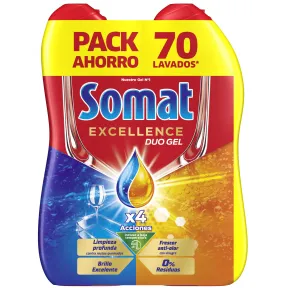 Detergente Todo en 1 Somat Excellence Duo Gel Frescor 140 lavados