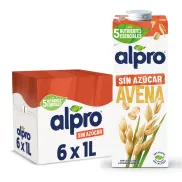 Bebida de Avena Sin Azúcar Alpro - Pack 6 x 1L