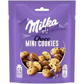 Galletas Milka Mini con Pepitas y Chocolate con Leche 110g