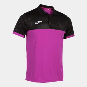 Polo rosa flúor y negro para hombre modelo Montreal