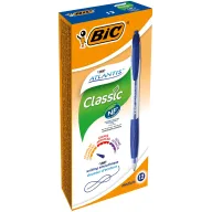 Bolígrafos Retráctiles Azul BIC Atlantis Soft - Caja 12 Unidades