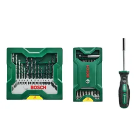 Juego de 41 Puntas y Destornillador Bosch Mini X-Lin 2607017655