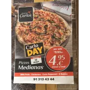 Pizza Mediana a 4,95€ | 13 de Mayo | Pizzería Carlos